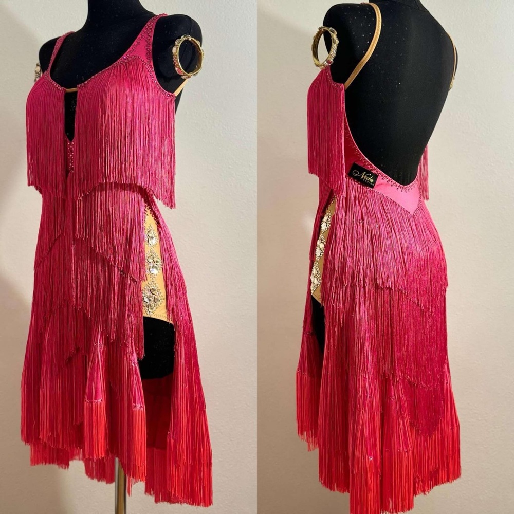 Rhythm / Latin Fringe Dress for Ballroom Dance Competition